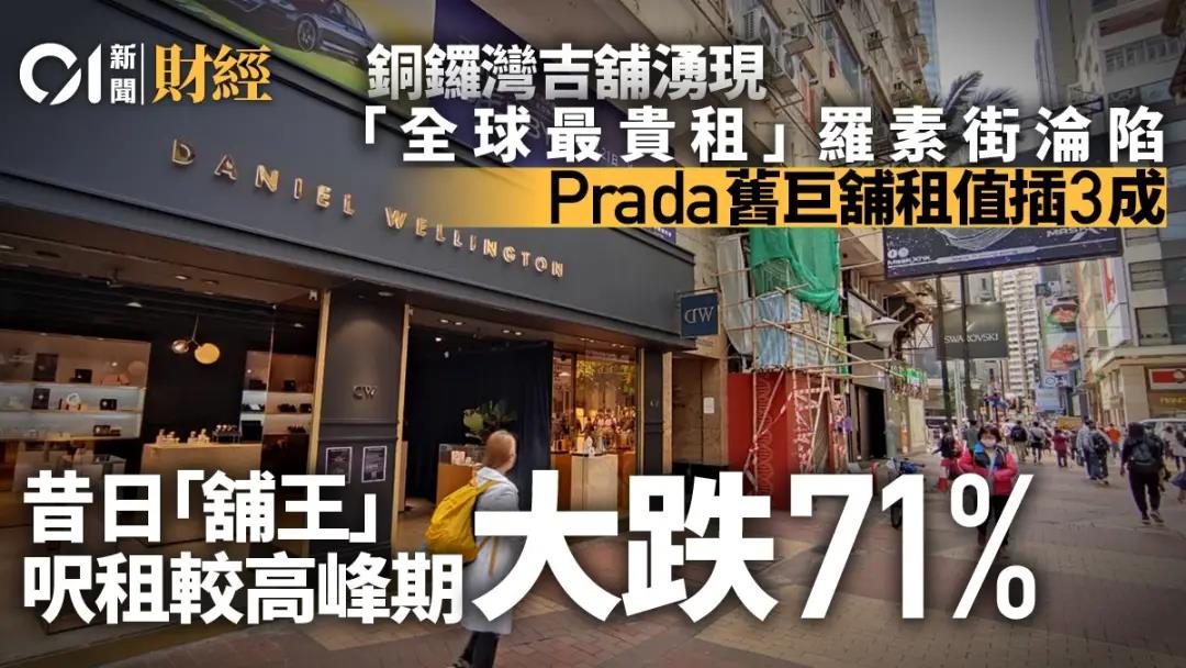 大跌眼镜！香港最贵商区不再矜贵，商铺租金回到18年前！