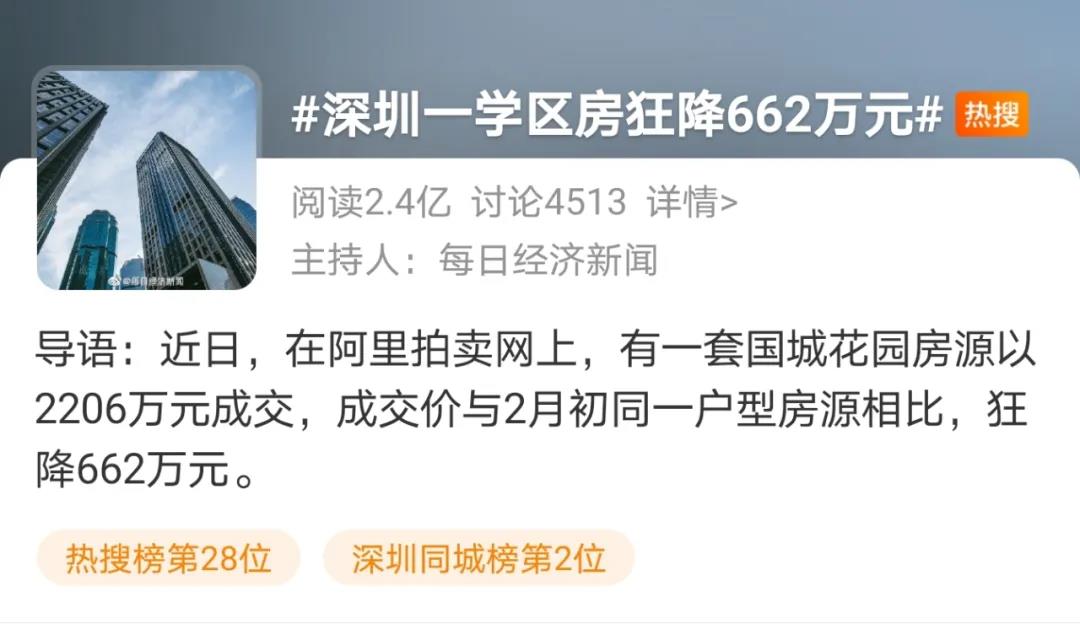 冲上热搜!深圳一学区房狂降662万元!学区房真的要凉凉了吗? 冲上热搜!深圳一学区房狂降662万元!学区房真的要凉凉了吗?