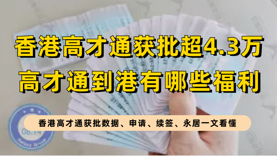 已有4.3万人通过香港高才通获批身份，高才通获批人才有哪些福利？如何申请续签和拿永居身份？