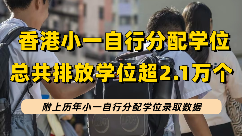2.1万人获派学位！2024香港小学自行分配学位录取结果发布！附历年派位数据